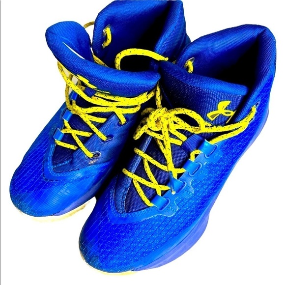 Mens Under Armour Basketball Sneakers Size 7 Blue - Picture 1 of 5